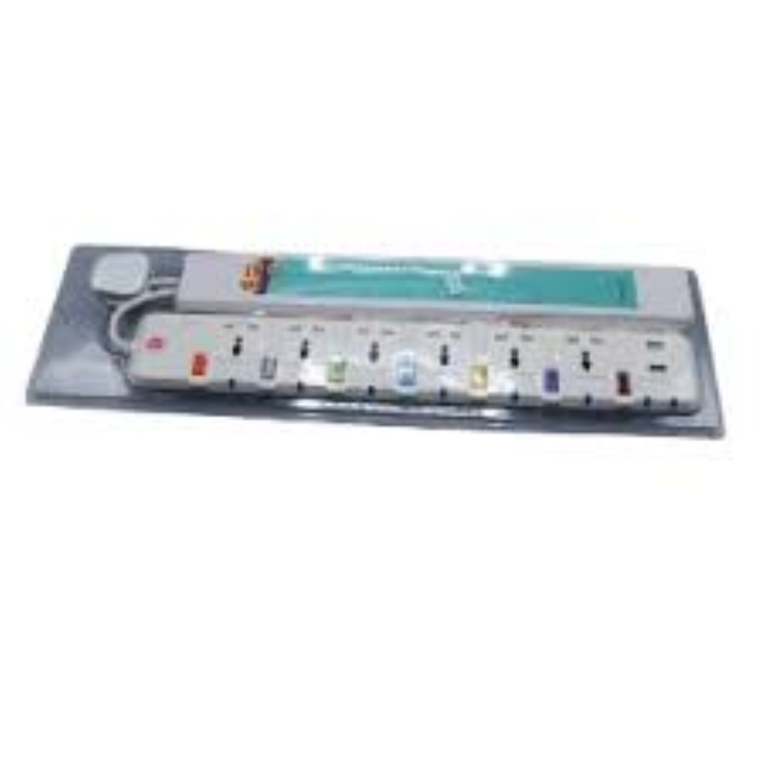 SUNPOWER 6WAY EXTENSION SWITCH,USB PORT 1.8M